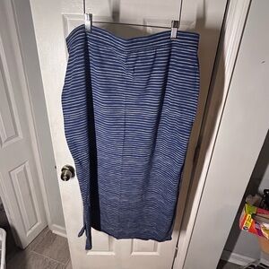 Life Is Good Blue and White Maxi  Skirt